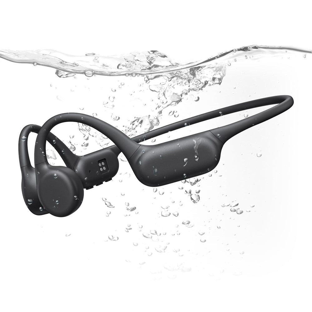 PSIER vista frontal del auricular y empaque mostrando resistencia al agua