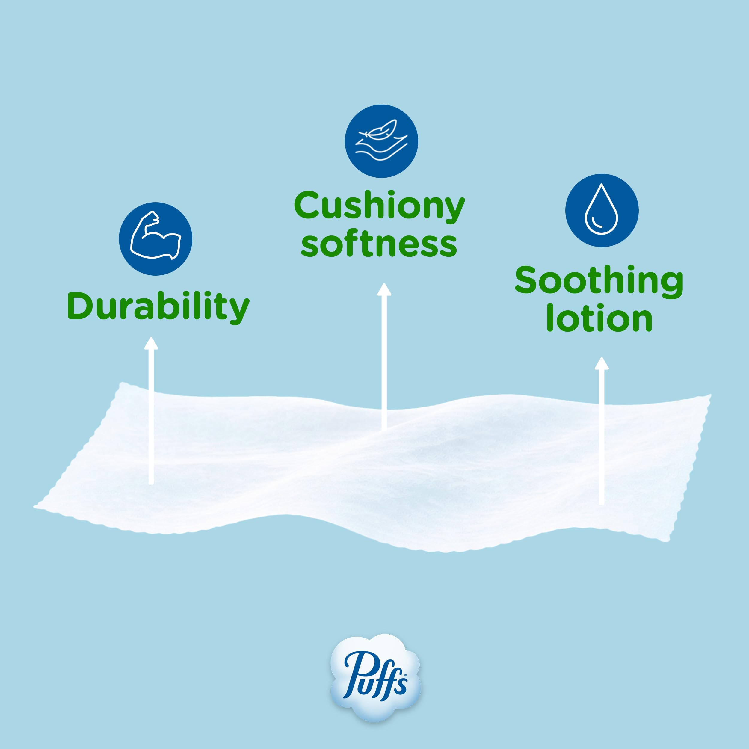 Puffs etiqueta con información de ingredientes y beneficios del producto
