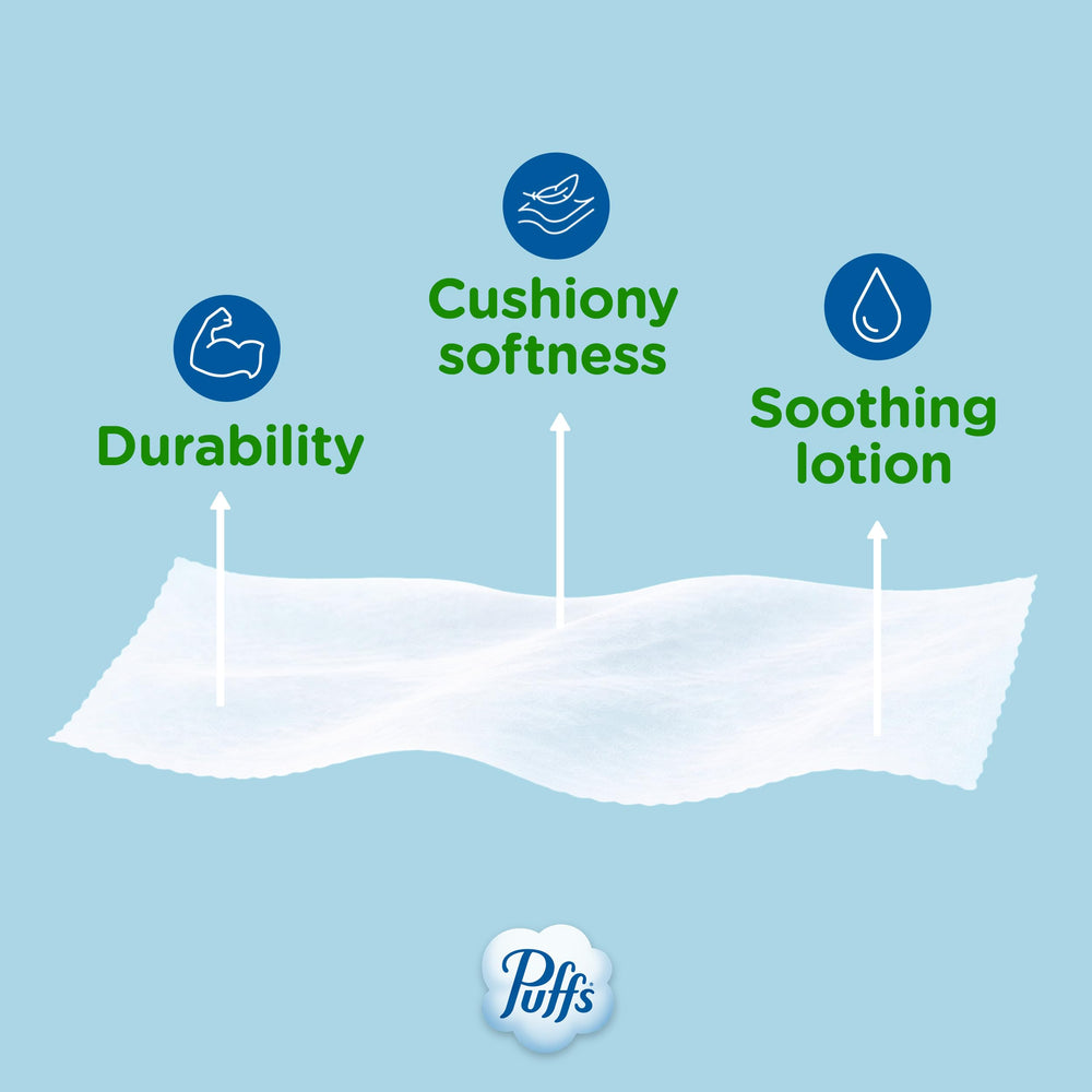 Puffs etiqueta con información de ingredientes y beneficios del producto