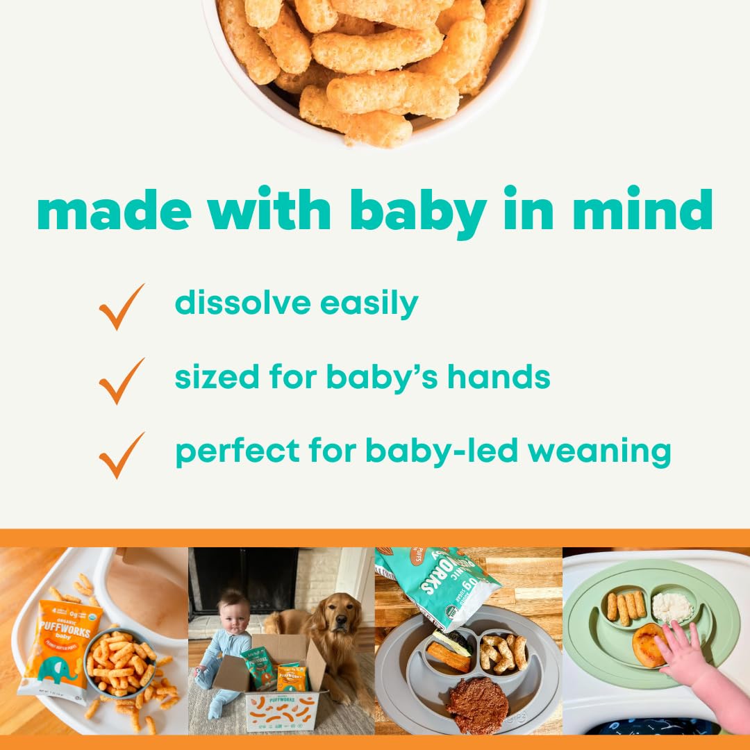 Puffworks snack dentro de pañalera, ideal para salidas y viajes cortos
