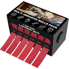 Pukamam pack frontal mostrando los seis rollos y la caja dispensadora beneficioso para organización