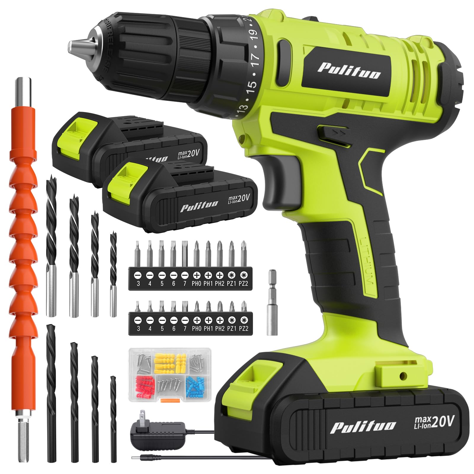 PULITUO taladro frontal con kit completo y beneficio portabilidad