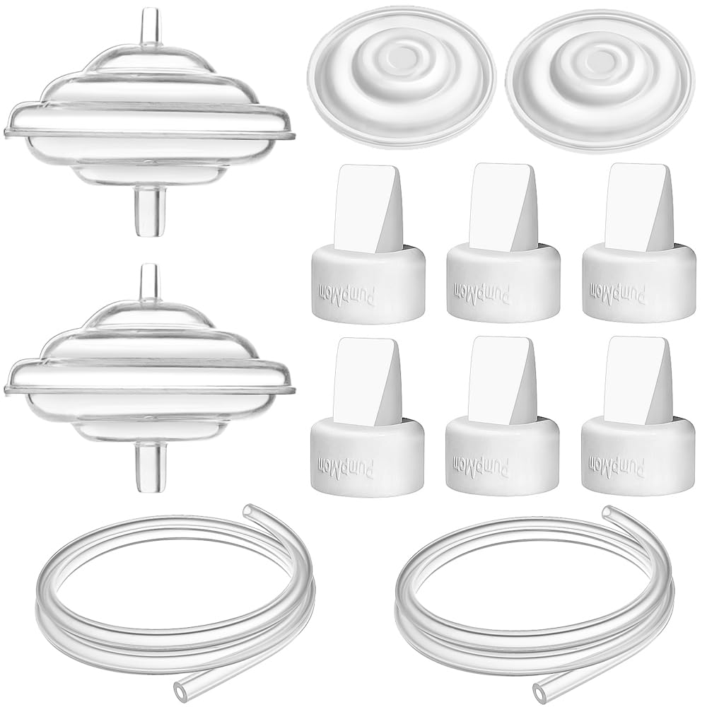 PUMPMOM-US frente del empaque con accesorios listos para usar y protección