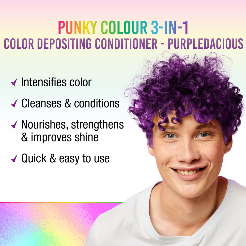 Punky Purpledacious textura cremosa rica que condiciona y deposita pigmento