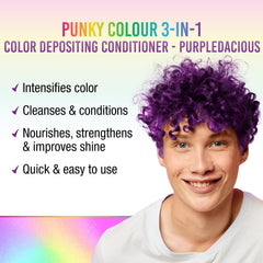 Punky Purpledacious textura cremosa rica que condiciona y deposita pigmento