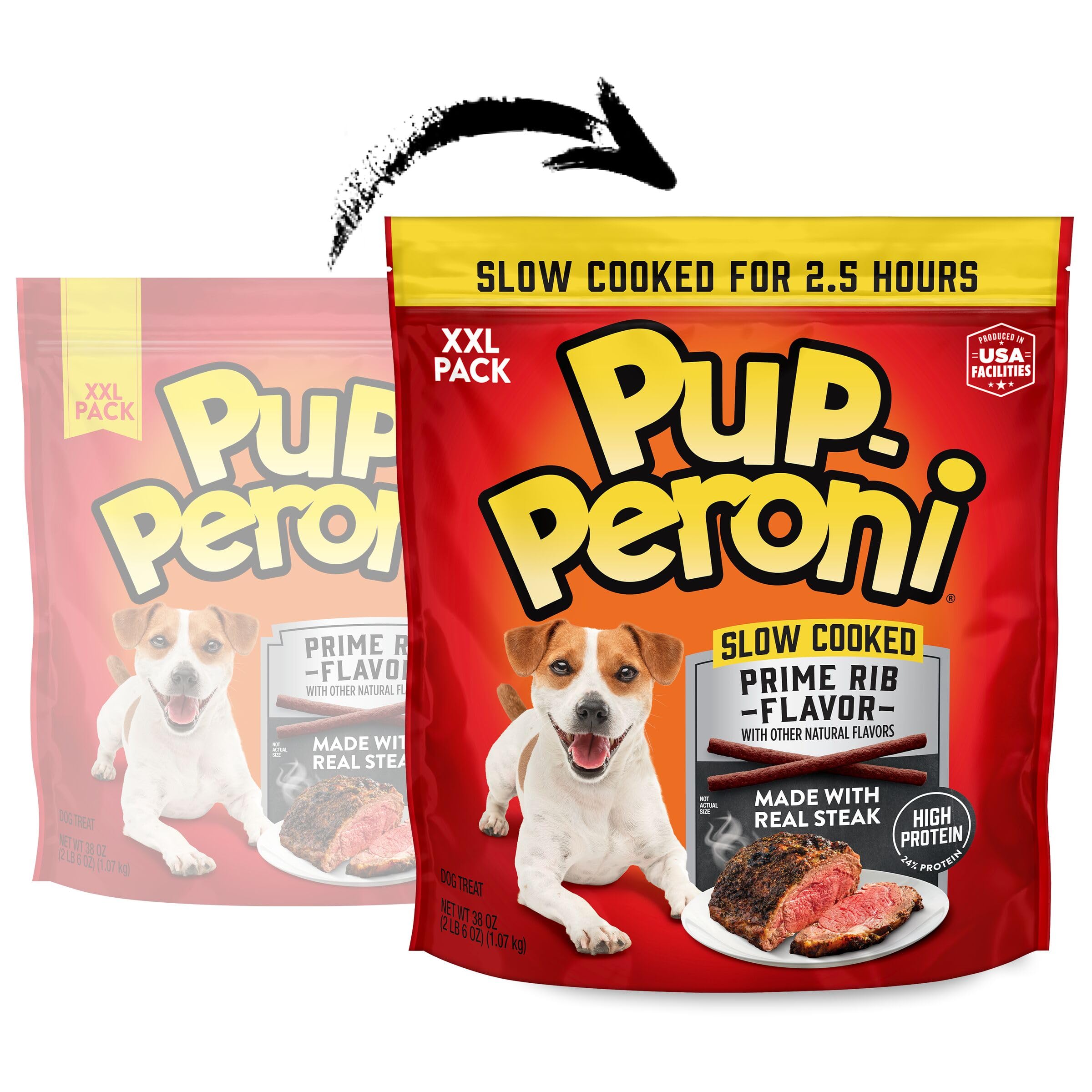 Pup-Peroni primer plano textura blanda que facilita masticar