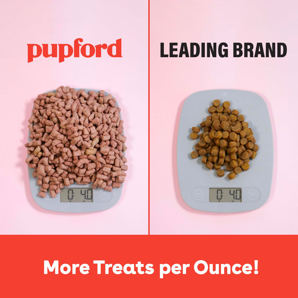 Pupford detalle de la etiqueta que destaca ingredientes simples