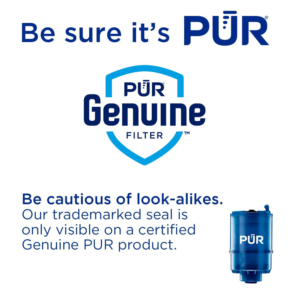 Corte del filtro PUR Plus mostrando capas 3 en 1 que reducen contaminantes