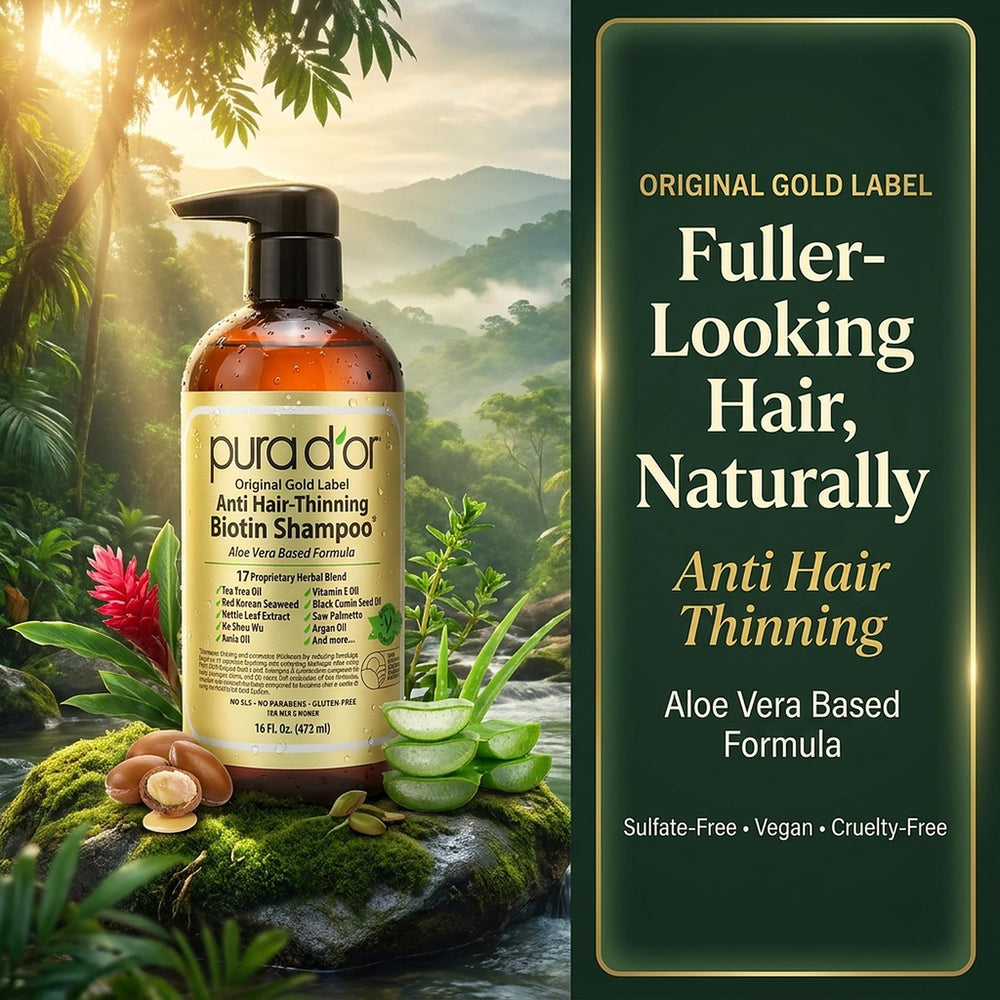 PURA D'OR ambientación de rutina diaria para cabello más manejable y con cuerpo