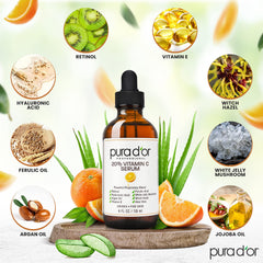PURA D'OR detalle del etiquetado con ingredientes y certificaciones