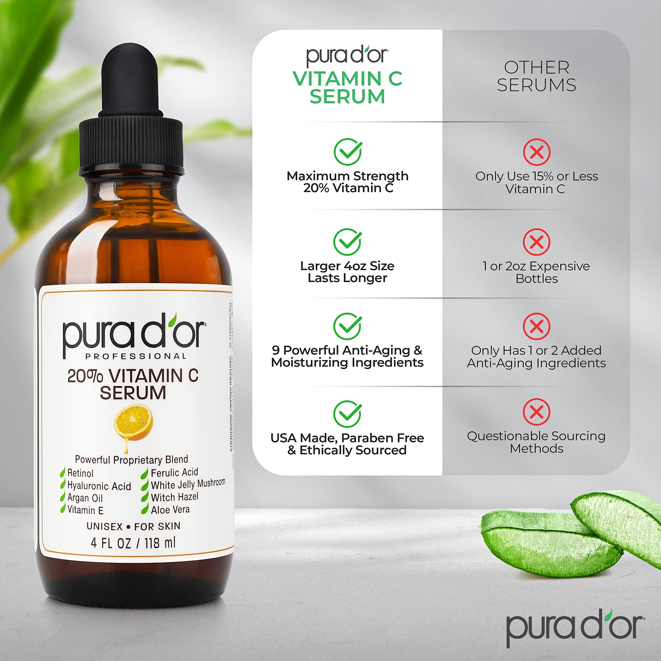 PURA D'OR uso del sérum en la rutina matutina con crema y protector