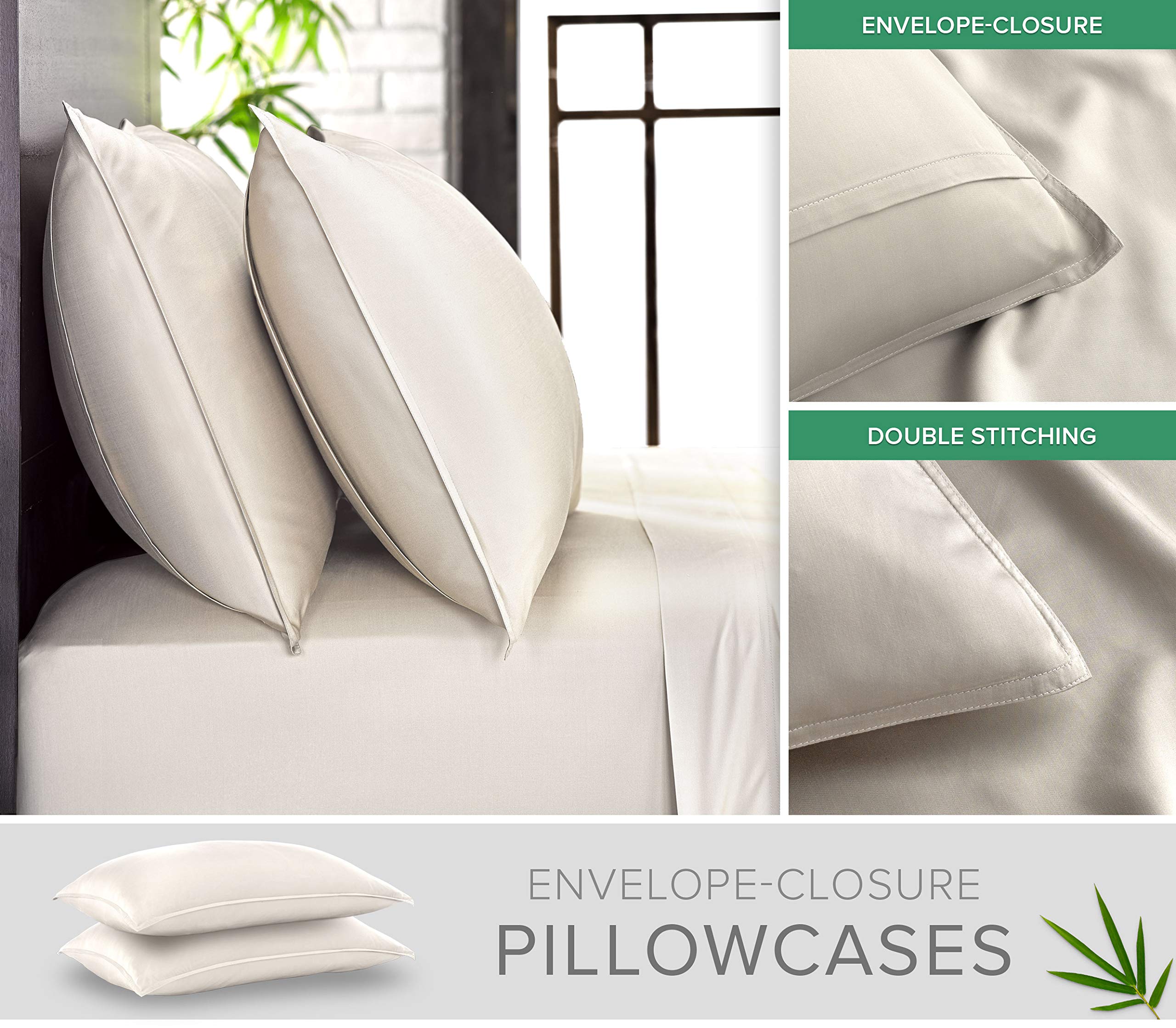 Pure Bamboo detalle de costuras dobles que garantiza durabilidad prolongada