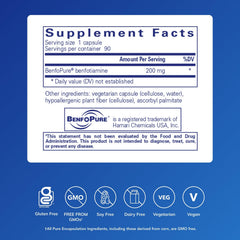 Pure Encapsulations cápsula BenfoMax primer plano de textura y fácil ingesta