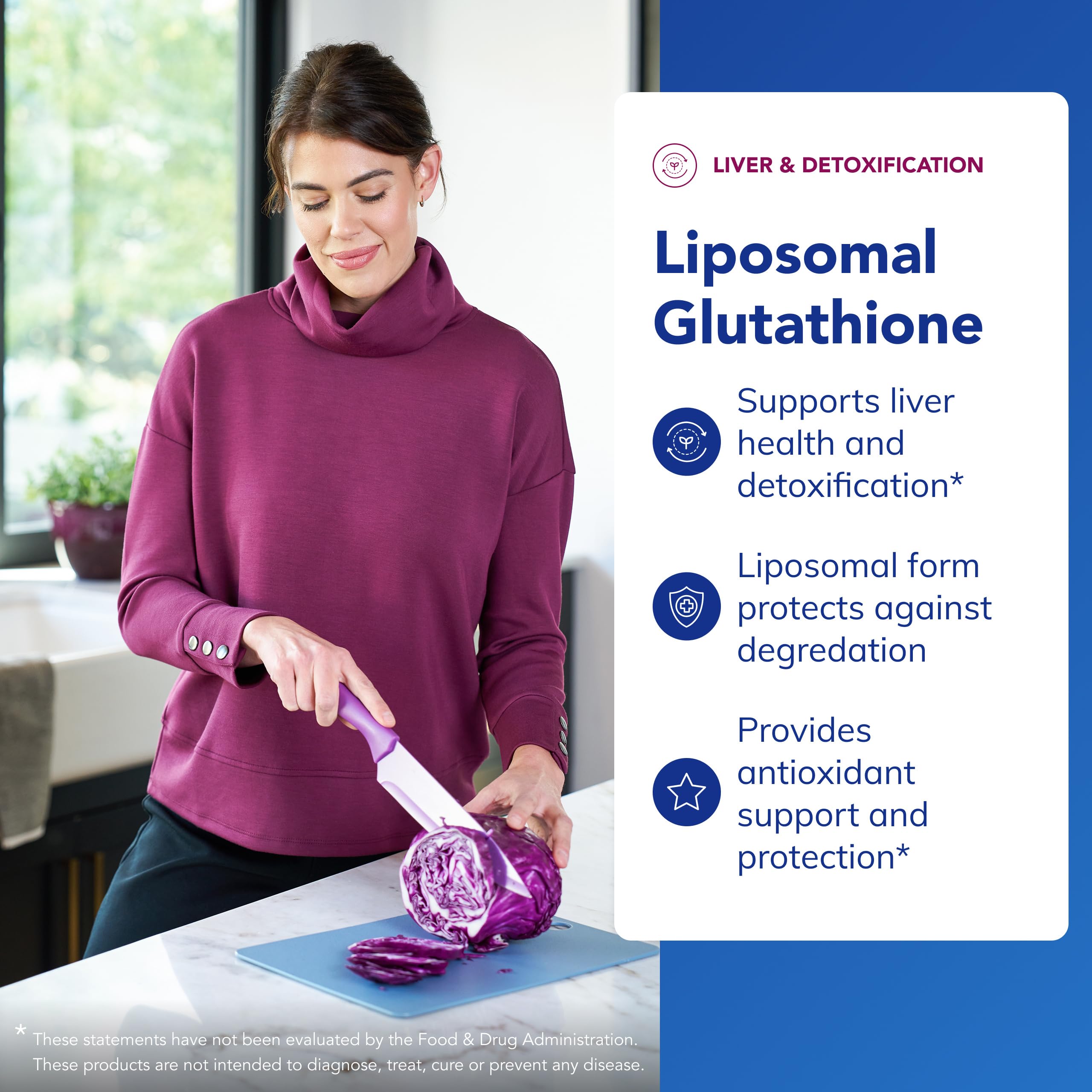 Pure Encapsulations corte transversal mostrando liposoma y protección del ingrediente