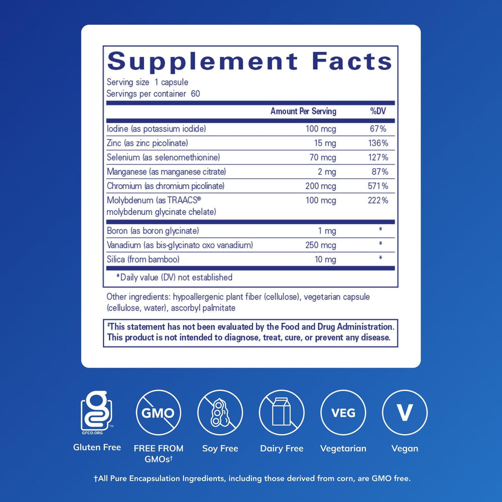 Detalle de una cápsula Pure Encapsulations para apreciar textura y tamaño