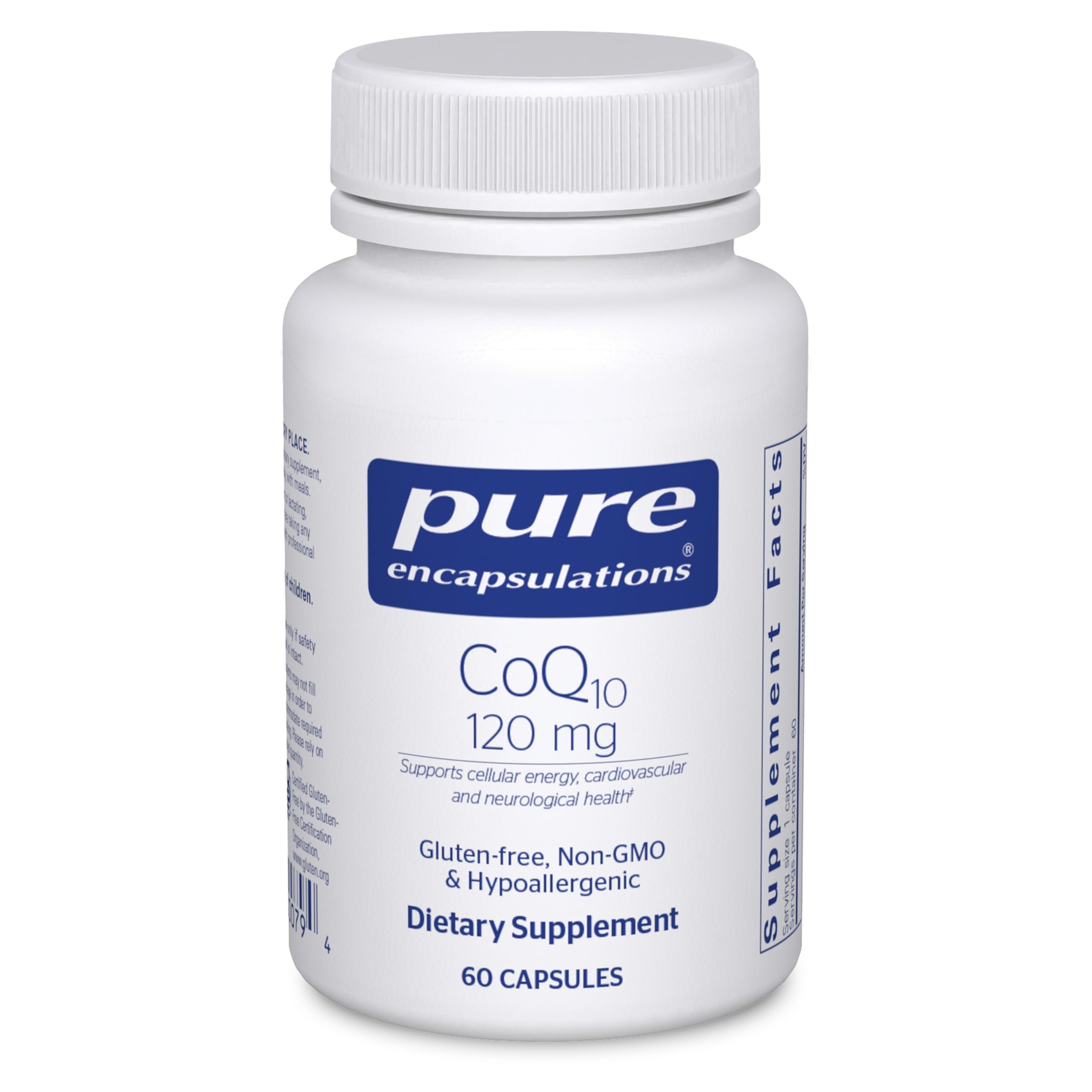 Pure Encapsulations envase frontal mostrando producto y beneficios claros