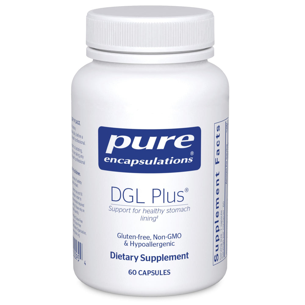 Pure Encapsulations frasco frente mostrando diseño y beneficio de pureza