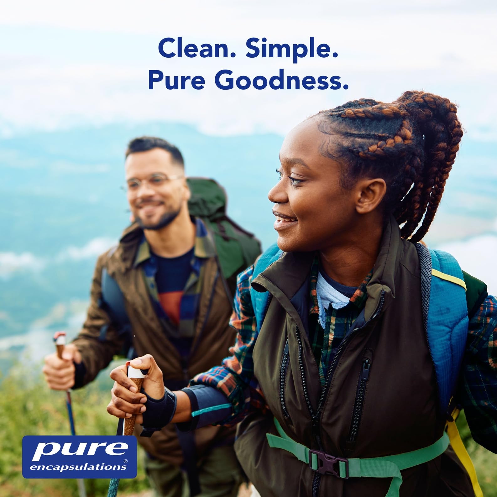 Pure Encapsulations bottle beside morning routine items indicating supportive wellness benefit