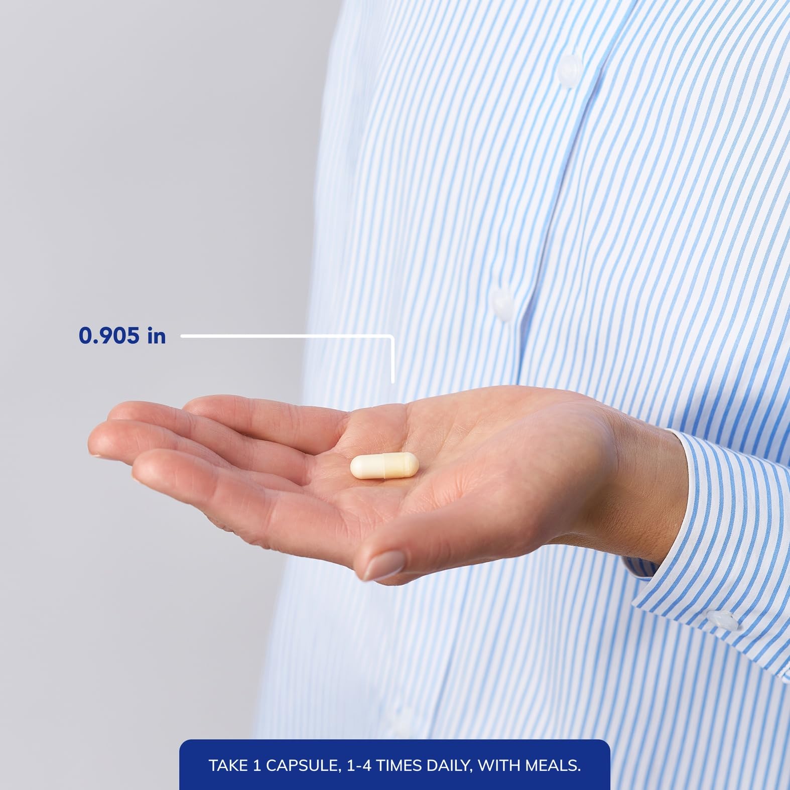 Pure Encapsulations etiqueta nutricional ampliada para ver la dosis por cápsula