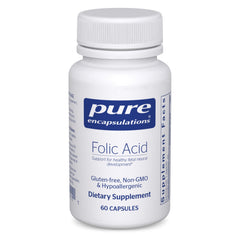 Pure Encapsulations frasco frontal mostrando etiqueta y pureza
