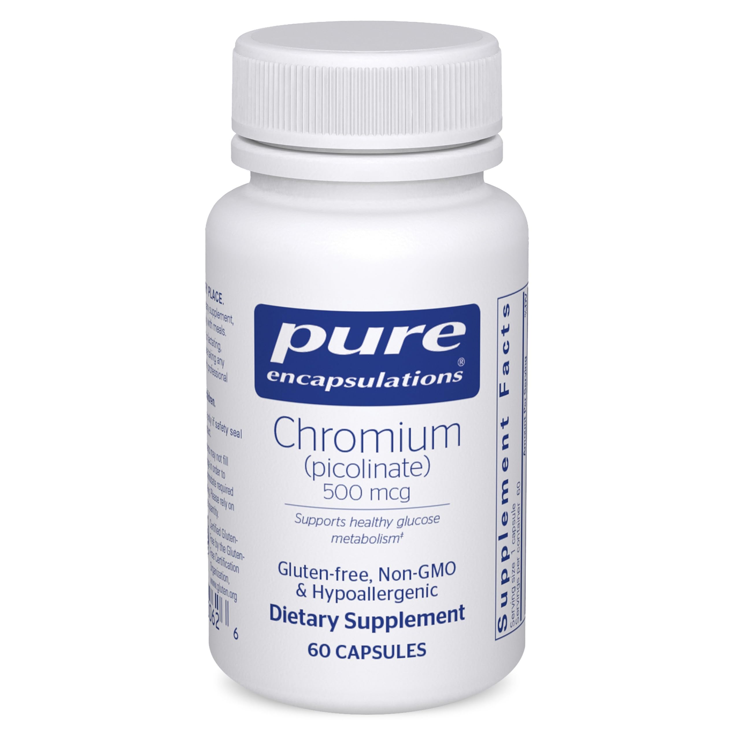 Pure Encapsulations frente del producto mostrando envase y dosis 500 mcg
