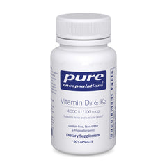 Pure Encapsulations envase frontal mostrando la etiqueta y beneficio de pureza