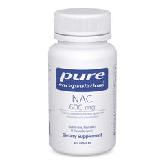 Pure Encapsulations caja frontal mostrando 30 cápsulas y claridad de ingredientes