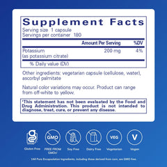 Pure Encapsulations etiqueta en primer plano con información del producto visible