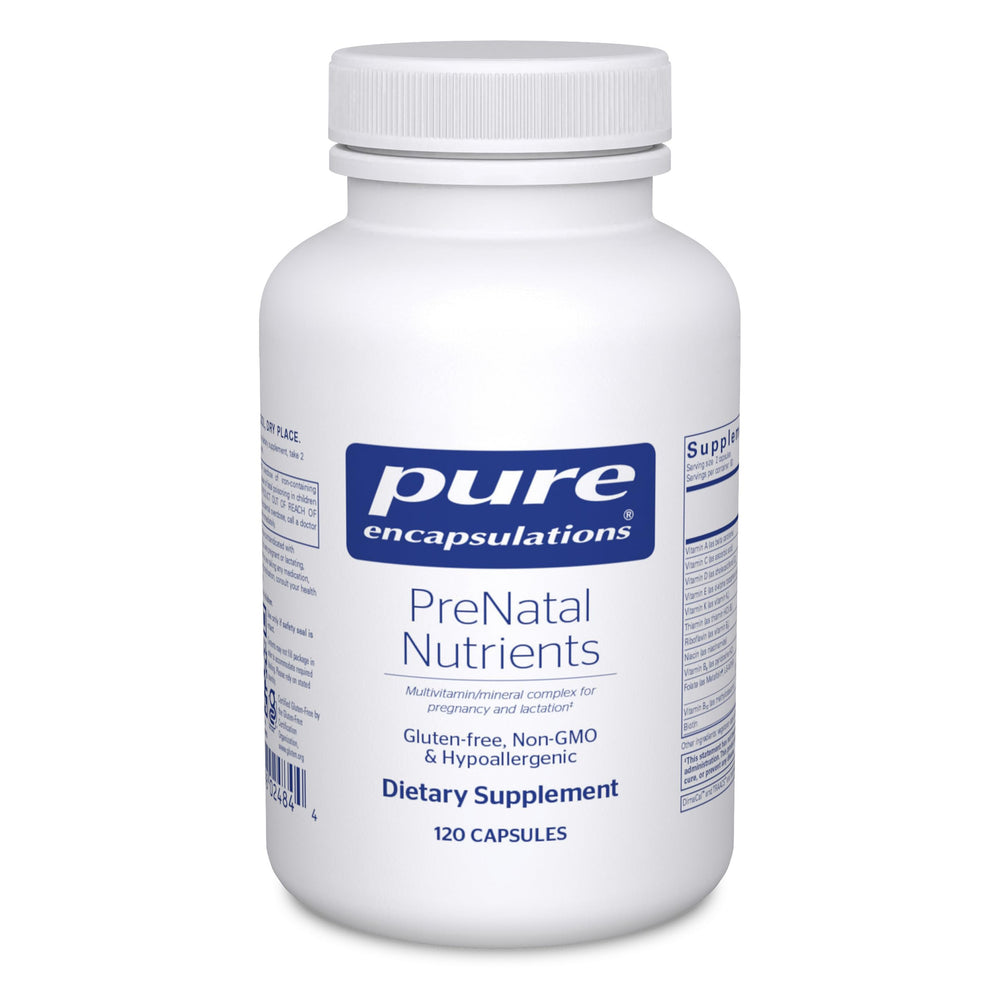 Pure Encapsulations envase frontal mostrando diseño y cantidad 120 cápsulas, claridad en composición