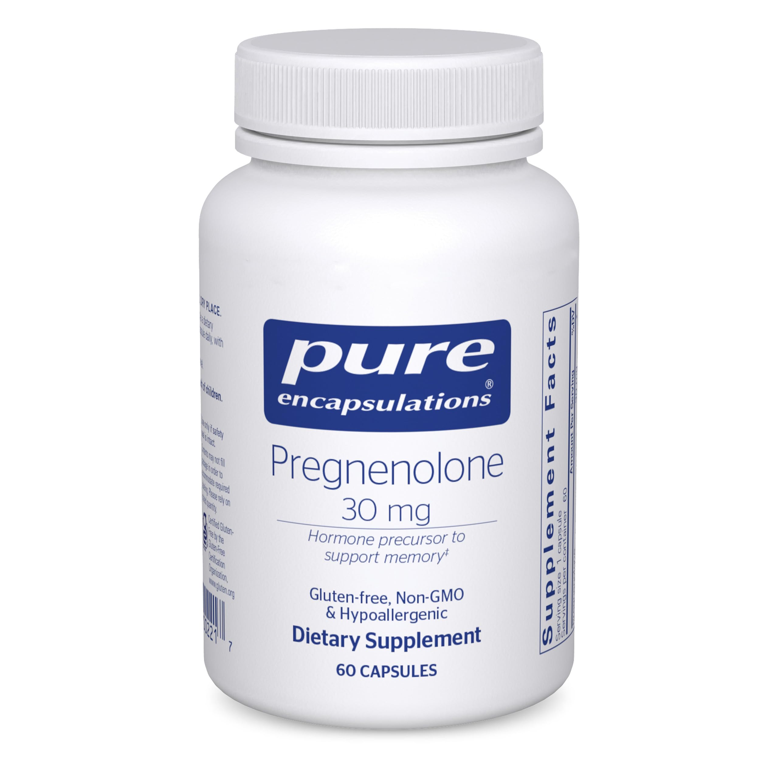 Pure Encapsulations envase frontal mostrando el producto y pureza