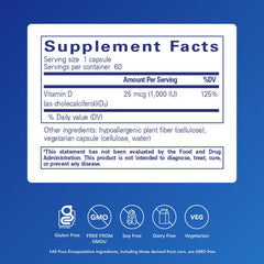 Pure Encapsulations cápsula en mano para visualizar tamaño y uso