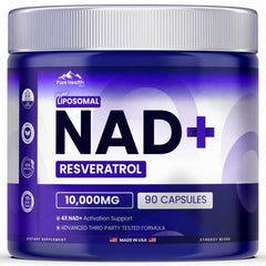 PURE HEALTH MAX frente del envase mostrando 90 cápsulas, garantía de suministro mensual