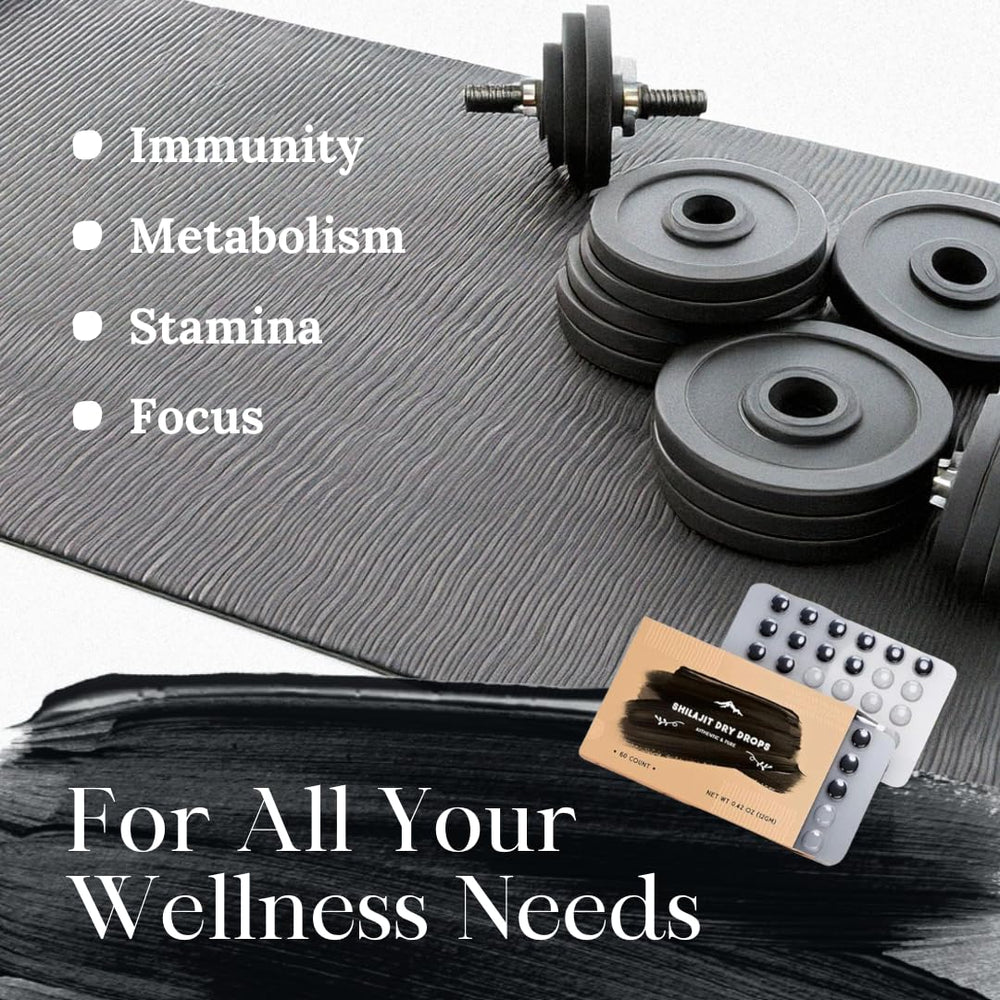 Pure Himalayan Shilajit en uso disolviéndose en agua para absorción rápida y fácil