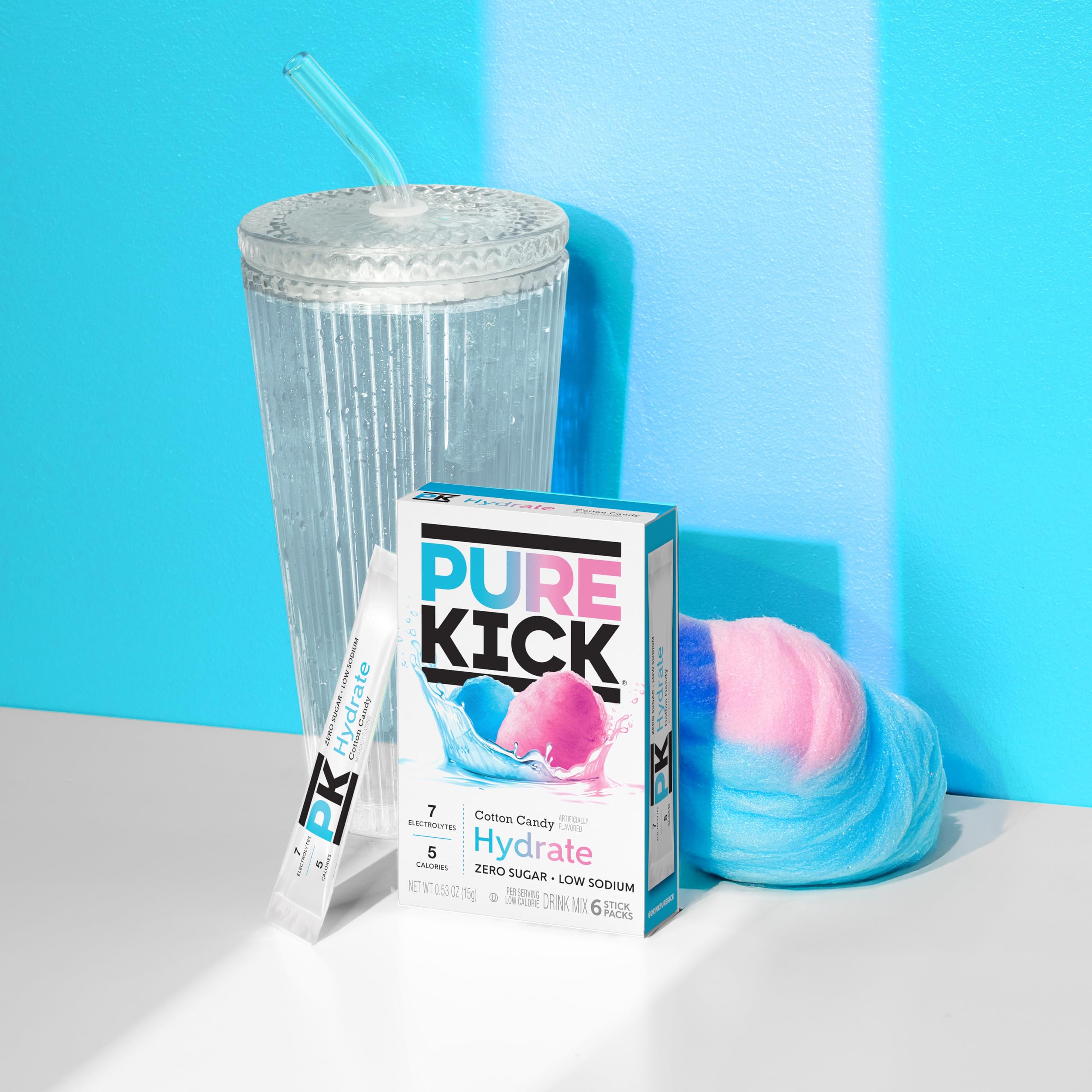 PURE KICK sobre individual abierto listo para verter y facilitar hidratación