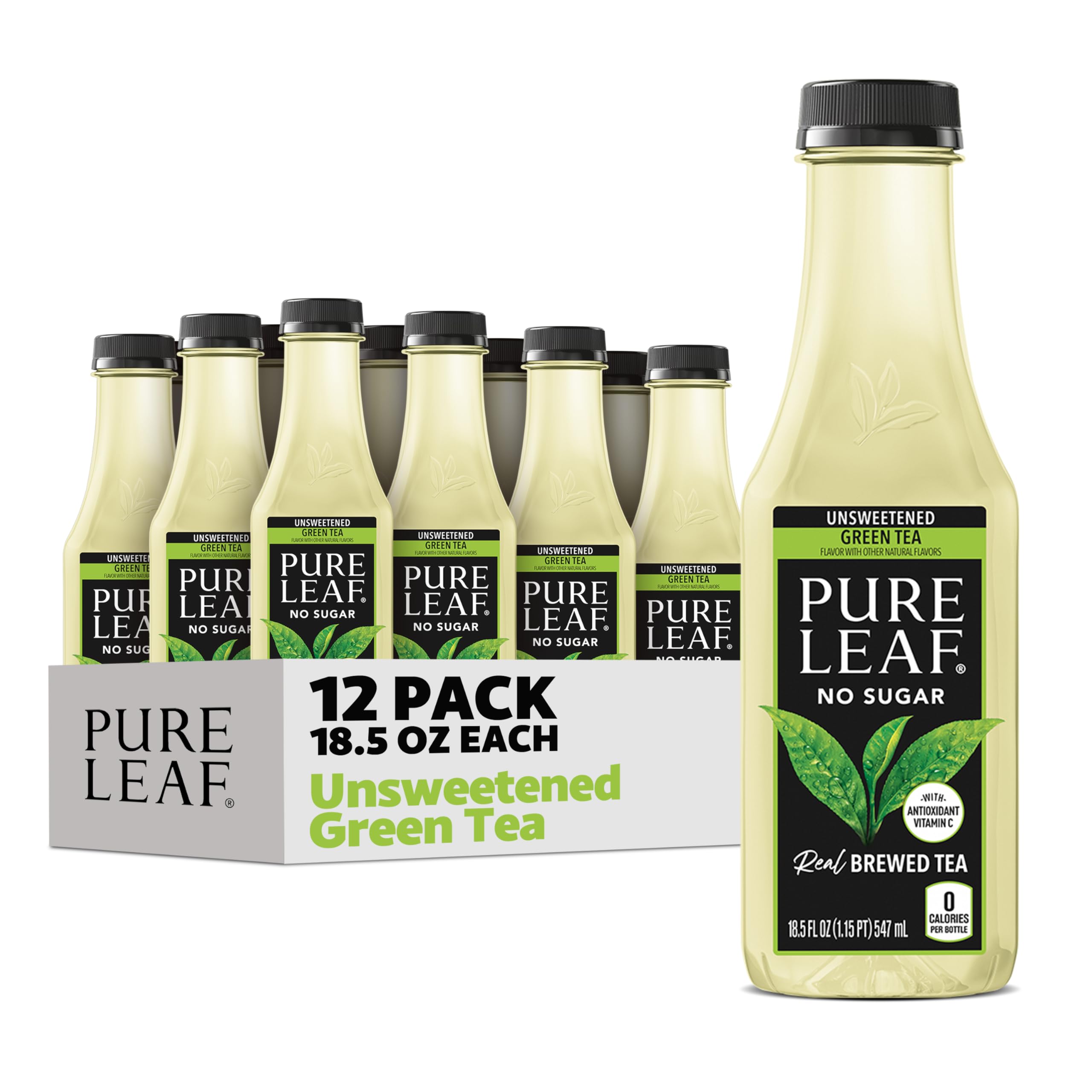 Pure Leaf front packaging showing 12-bottle pack and clear labeling for convenience
