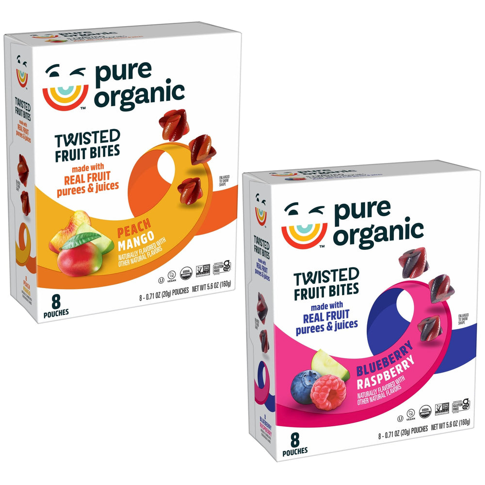 Pure Organic etiqueta con certificaciones orgánicas y sin transgénicos