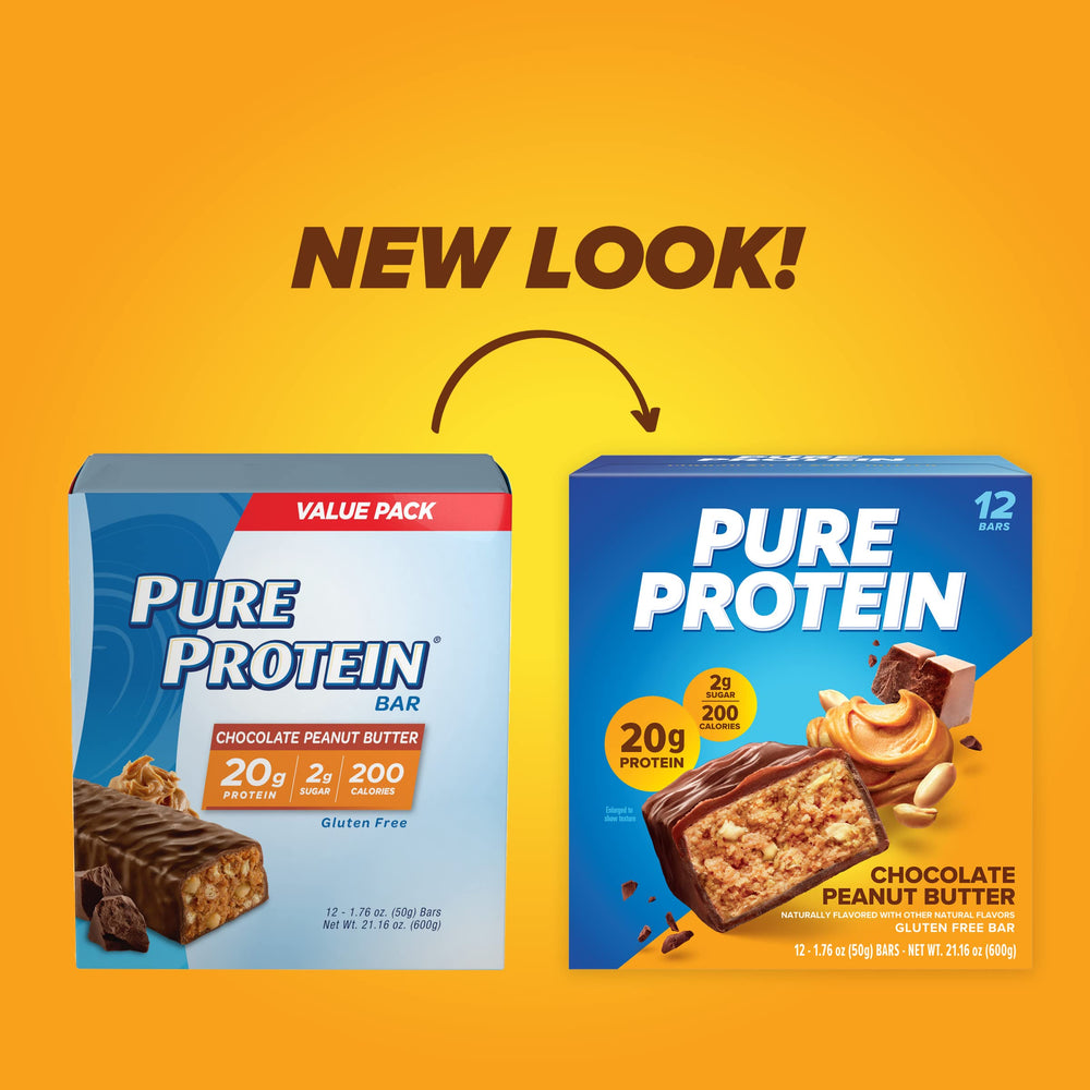 Pure Protein barra abierta mostrando interior y aporte proteico claro
