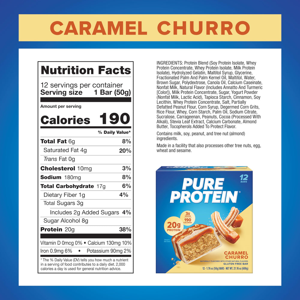 Pure Protein corte interior que revela textura y mezcla crujiente