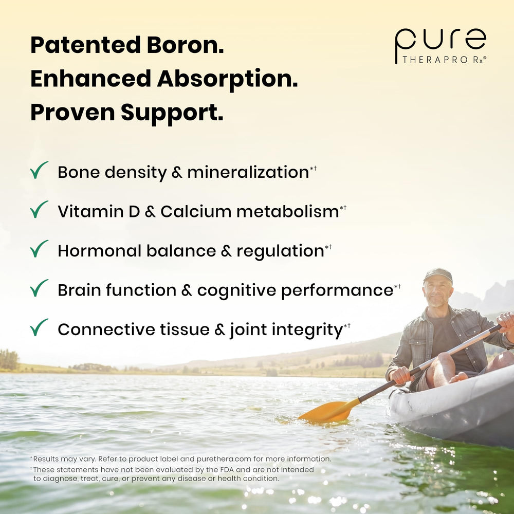 Pure Therapro Rx producto en mano para comparar tamaño y dosis diarias