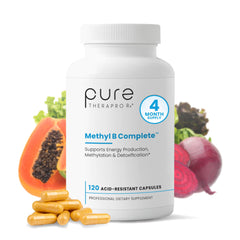 Pure Therapro Rx vista frontal del frasco mostrando etiqueta clara y beneficios