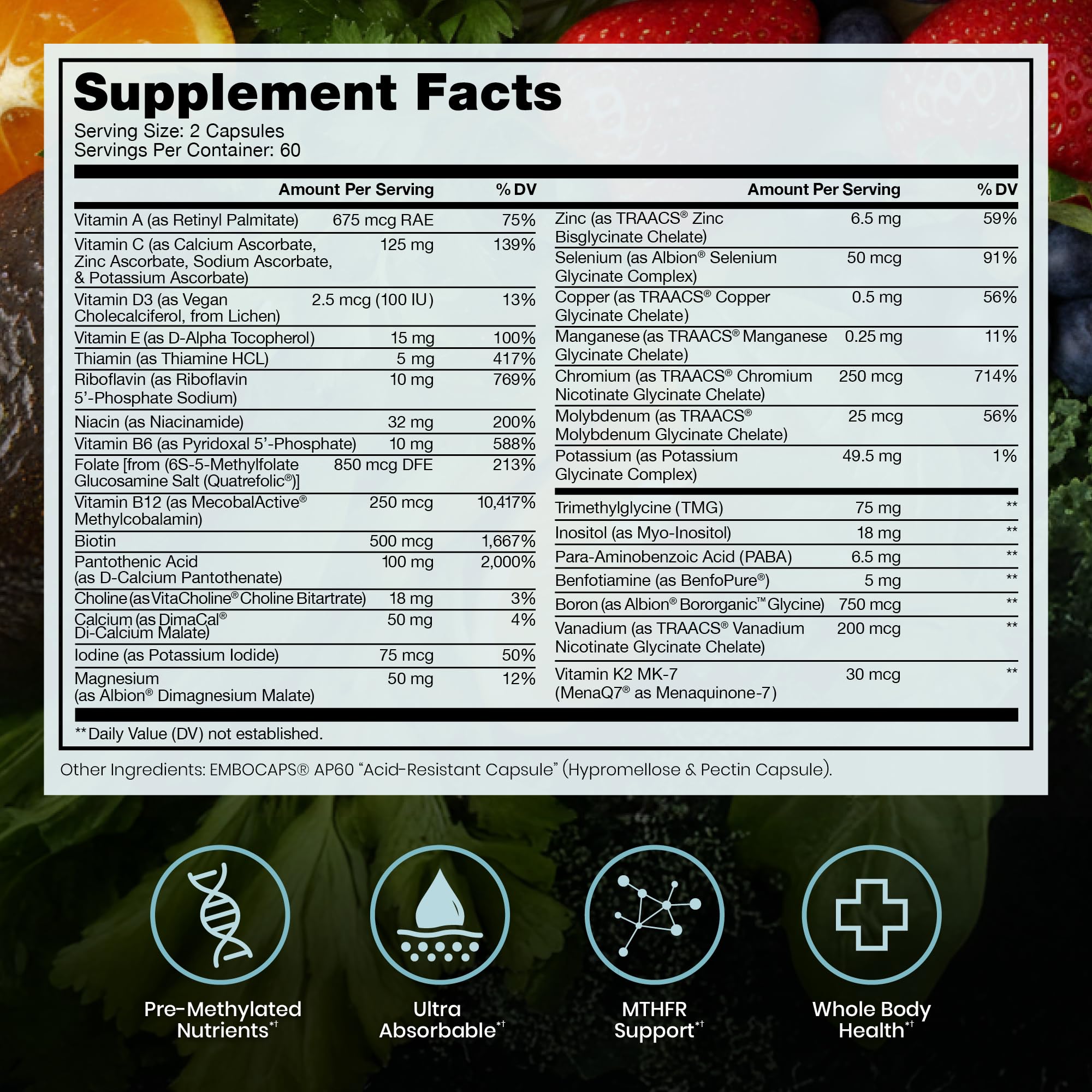 Pure Therapro Rx cápsulas en primer plano mostrando cápsula vegetal y calidad