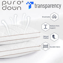 puredown detalle del acolchado en rombos y ribete marrón, aspecto lujoso