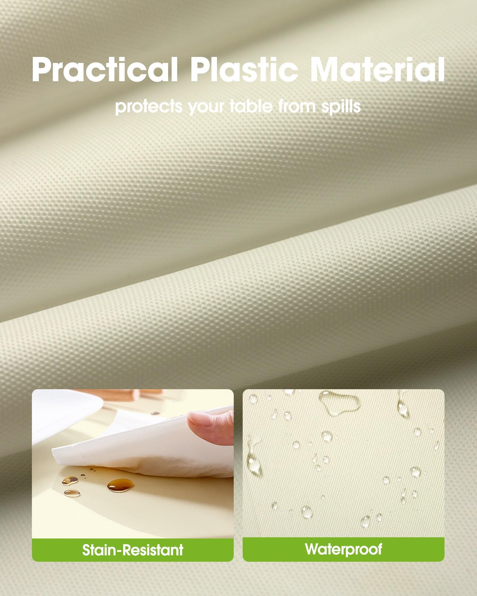 Pureegg textura del plástico resistente, impermeable y fácil limpieza