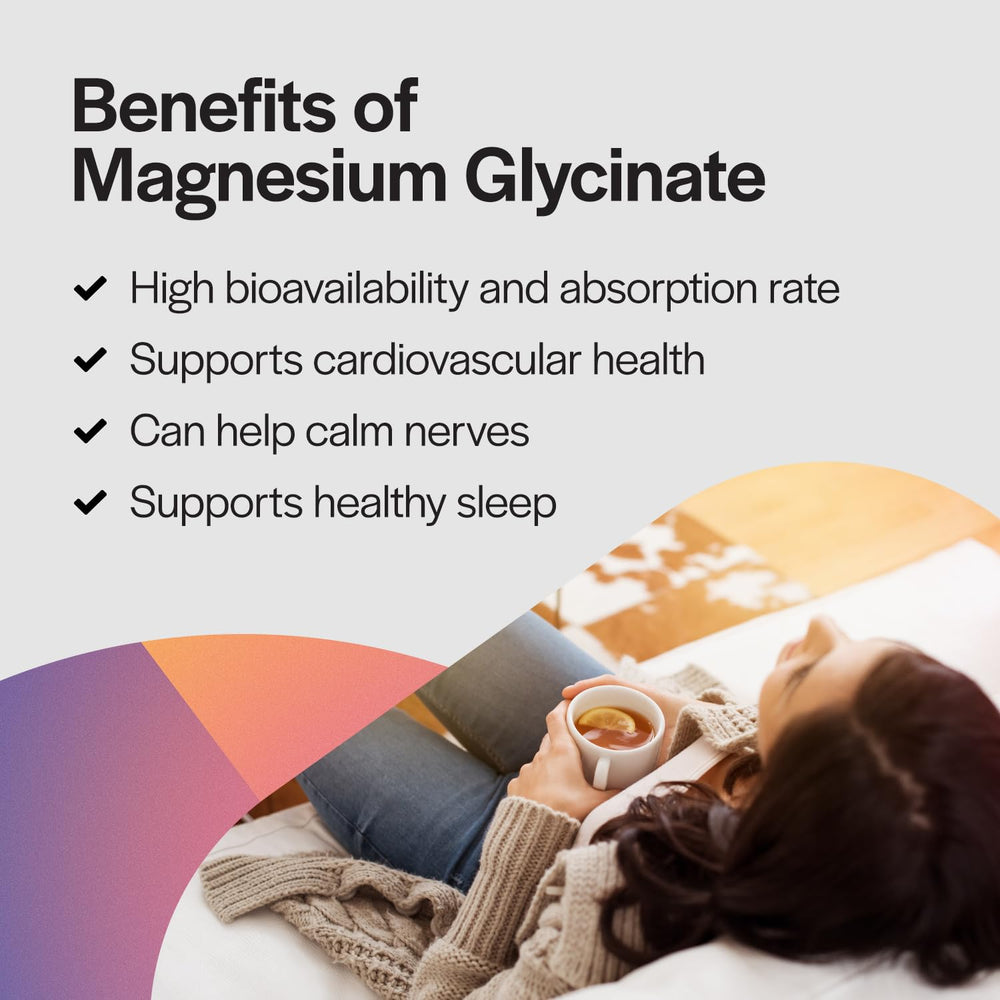 PureFormulas etiqueta con información de magnesio glicinato y calidad USA