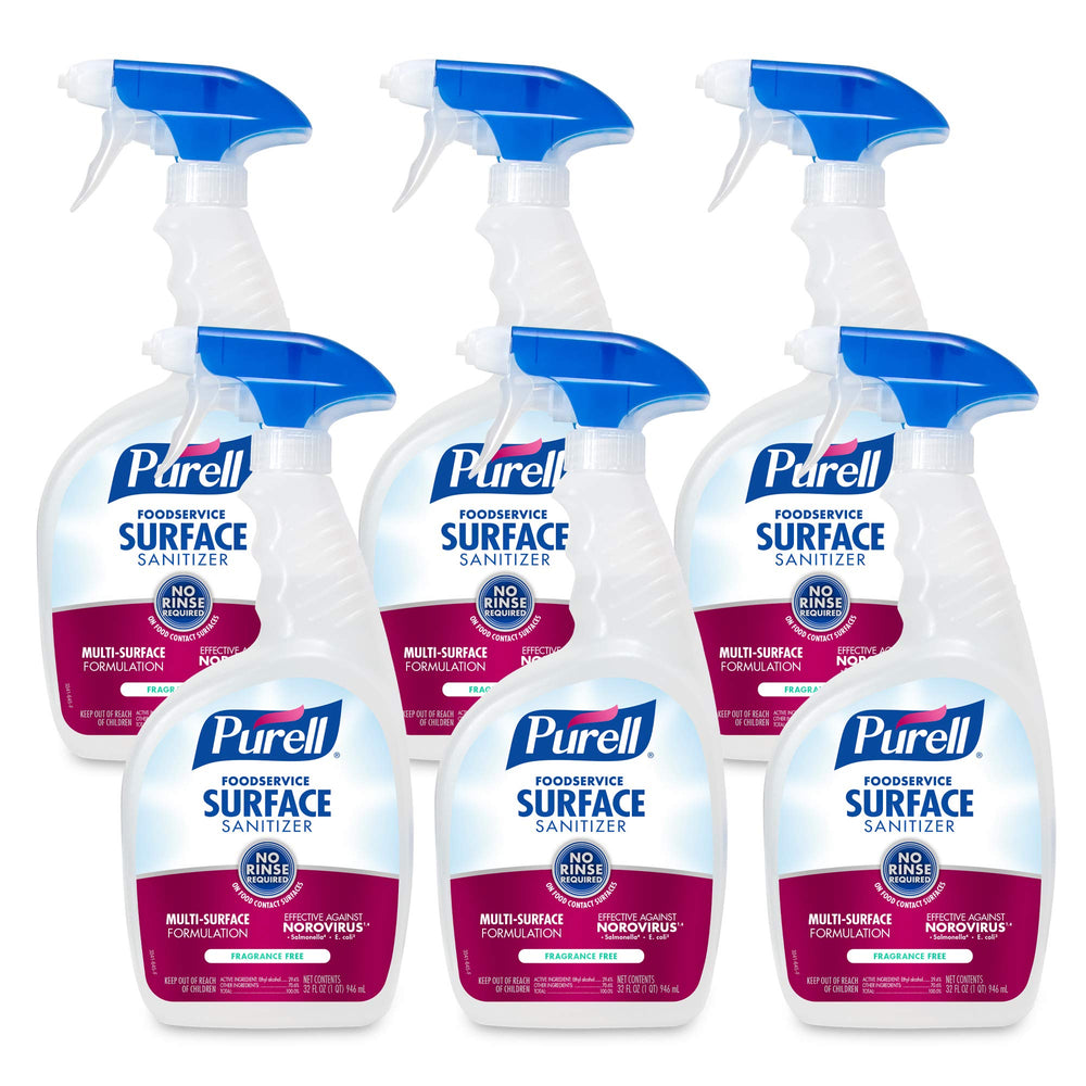 Purell botella frontal pack 6 mostrando empaque y conveniencia