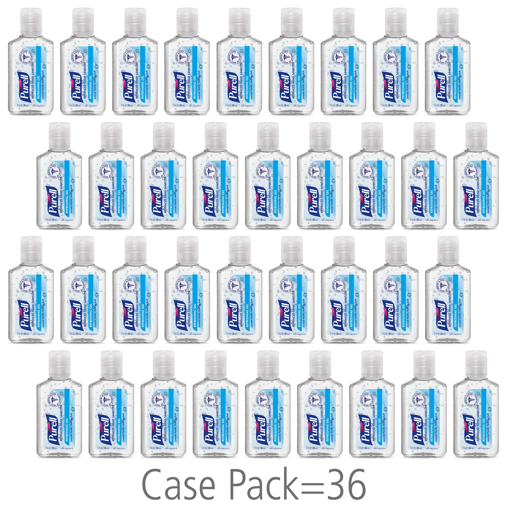 Purell cierre flip-cap abierto para dispensar con rapidez y evitar derrames