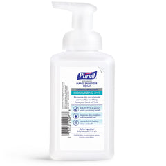 Purell detalle de bomba dispensadora que evita derrames