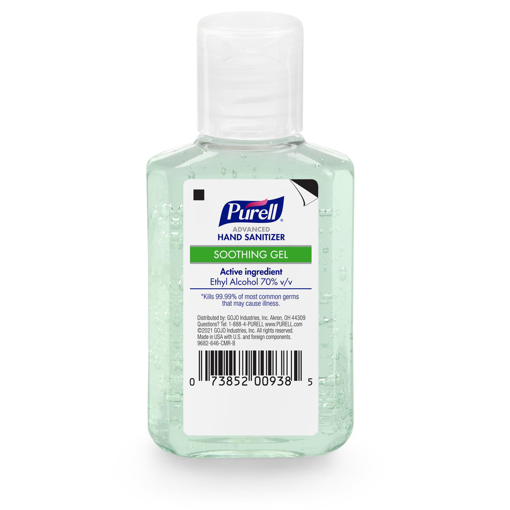 Purell textura del gel con brillo, hidratación visible inmediata