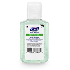 Purell textura del gel con brillo, hidratación visible inmediata