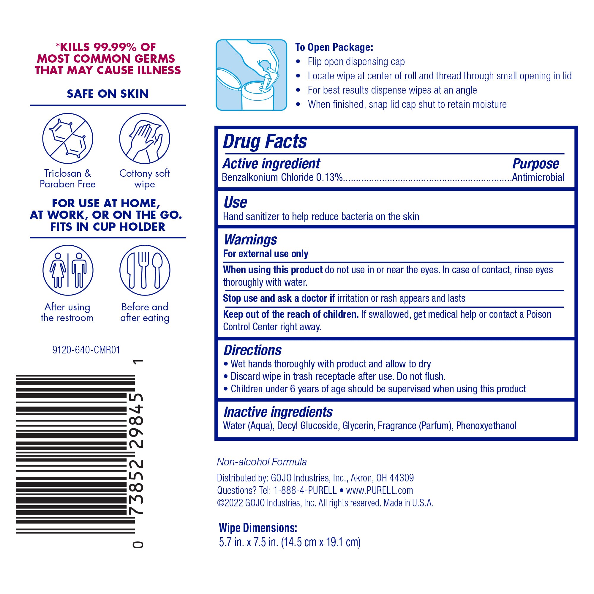 Purell bote en cocina u oficina, disponible para uso frecuente y rápido